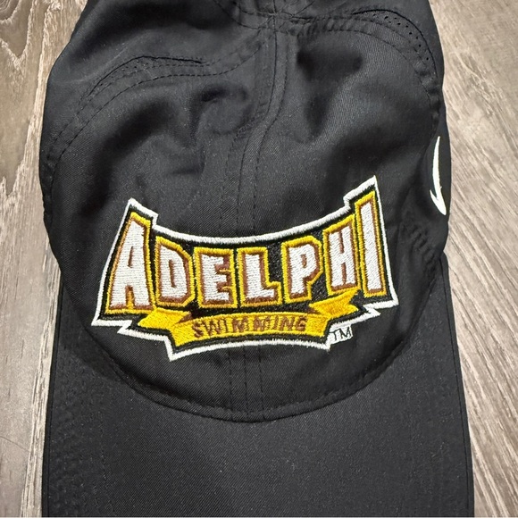 Nike Adelphi University Swimming Black Featherlight Dri-Fit Hat - Picture 2 of 7